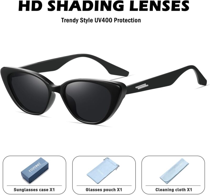 Carsbyvictor Sunglasses Cat Eye Vintage Narrow Cat Eye Sunglasses for Women Men 90s Small Chic Style Trendy Sunnies UV400 Protection