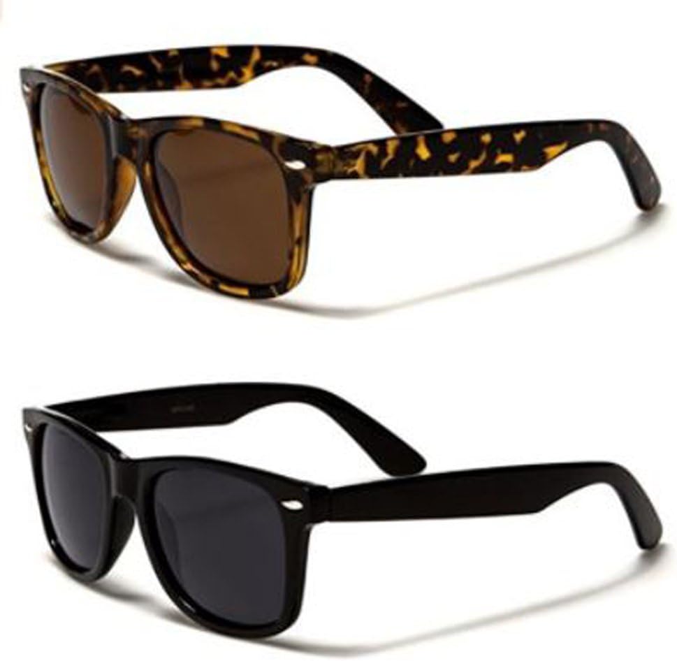 Carsbyvictor Sunglasses Classic Polarized Sunglasses Wayfarer2-Pack Black & Tortoise