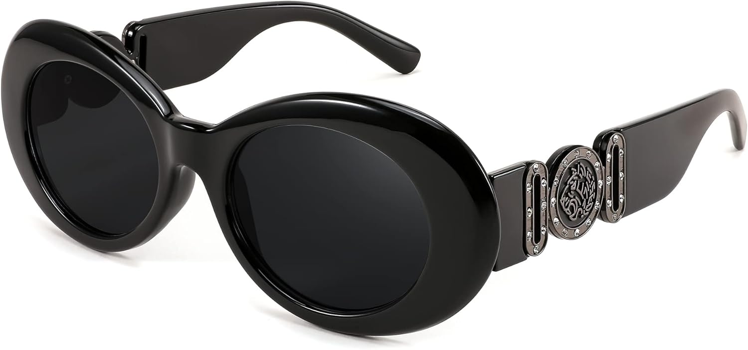 Carsbyvictor Sunglasses Oval Sunglasses Women  Oval Tiny Small Face Narrow StyleTrendy Round shades B2969