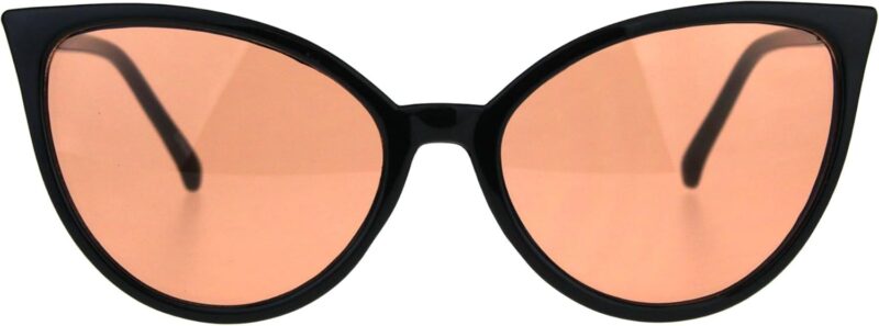 Carsbyvictor Sunglasses Cat Eye Womens Oversized Cat Eye Goth Pop Color Lens Plastic Sunglasses