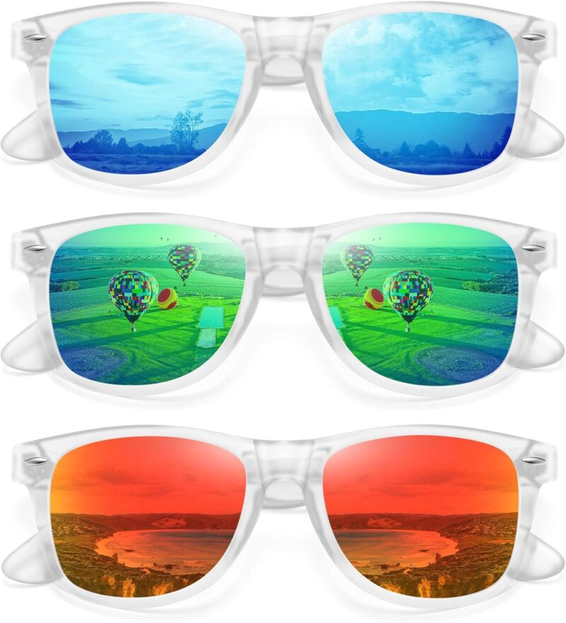 Carsbyvictor Sunglasses Polarized Sunglasses Wayfarerfor Women Men Classic Retro Trendy Driving Sun Glasses UV400 Protection (3 Pack)