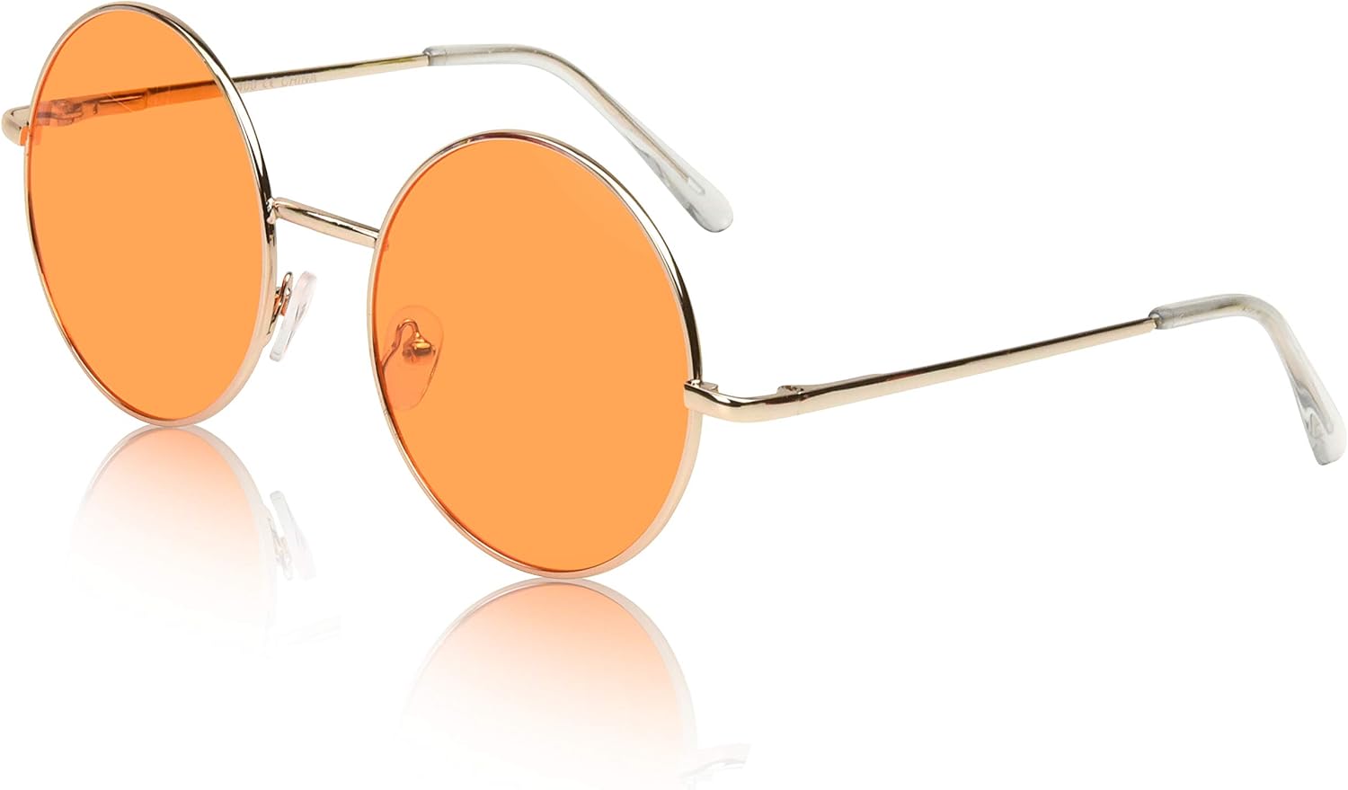 Carsbyvictor Sunglasses Round  Big Round Sunglasses Retro Circle Tinted Lens Glasses UV400 Protection