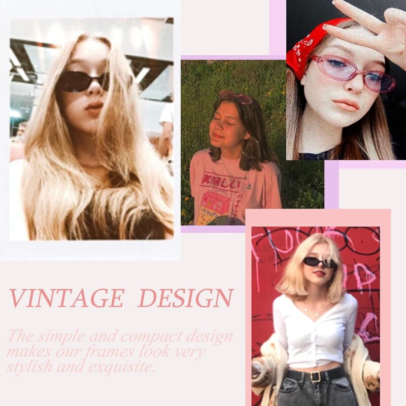 Carsbyvictor Sunglasses  Oval Sunglasses Women 90’s Vintage Sun Glasses Fashion Tinted Glasses UV400 Protection