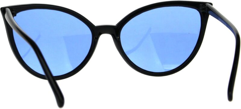 Carsbyvictor Sunglasses Cat Eye Womens Oversized Cat Eye Goth Pop Color Lens Plastic Sunglasses