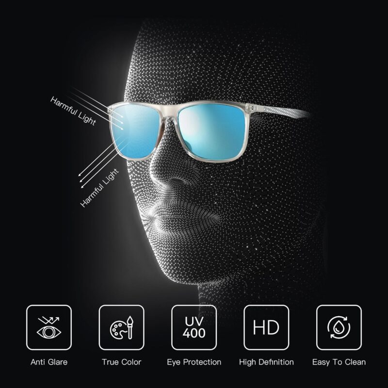 81ZjOxH2eJL._AC_SL1500 Carsbyvictor Sunglasses Square Polarized Sunglasses Wayfarerfor Men Ultralight Carbon Fiber Sun Glasses Driving Fishing Golf Sports UV400 Protection