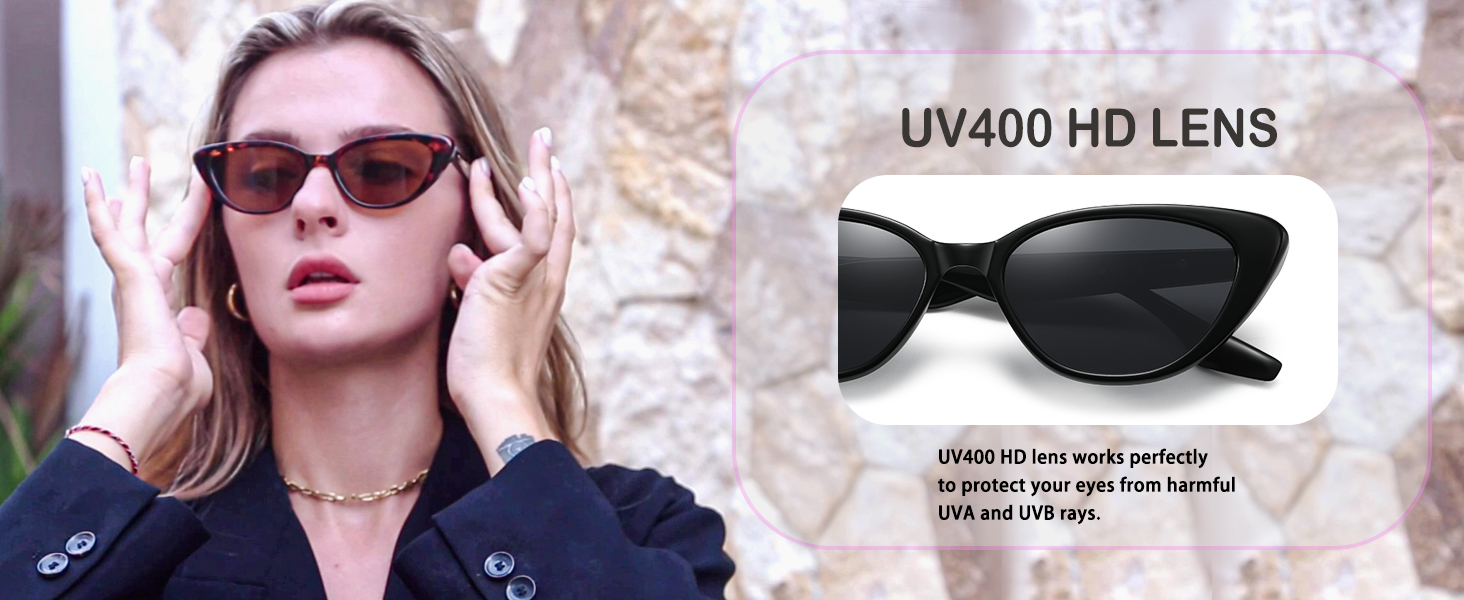 Vintage Narrow Cat Eye Sunglasses